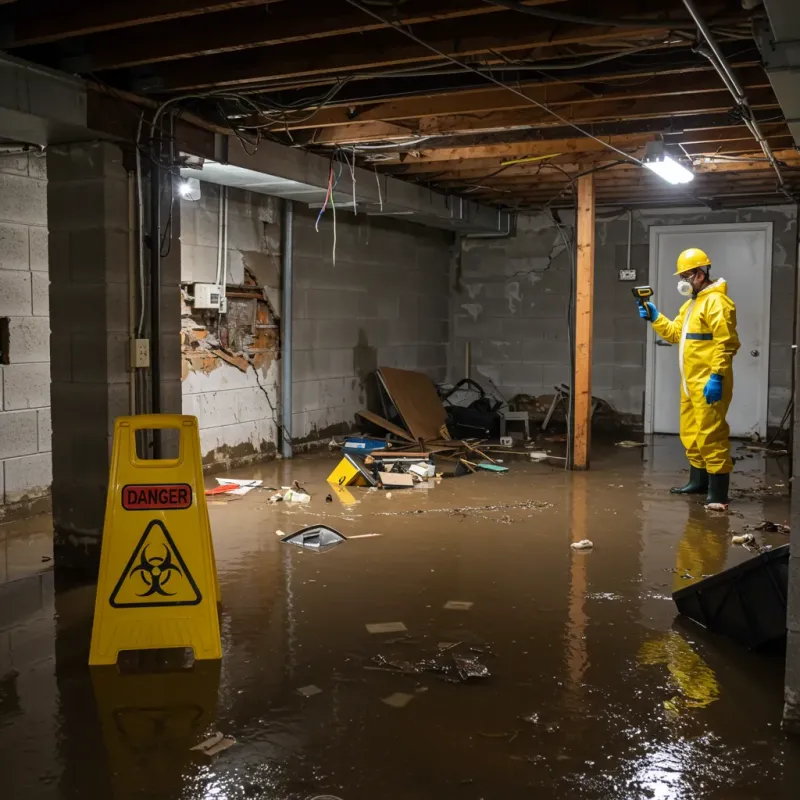 Flooded Basement Electrical Hazard in Ridge Wood Heights, FL Property